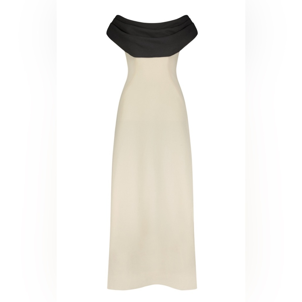 LELA ROSE cowl neck gown